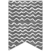 Bannière À Fanions Joyeux anniversaire noir et blanc (Premier drapeau)