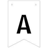 Bannière À Fanions Joyeux anniversaire noir et blanc (Troisième drapeau)