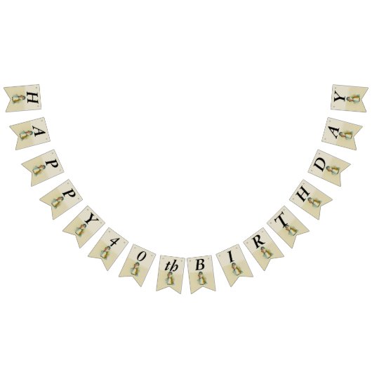 Bannière À Fanions Joyeux Anniversaire Petite fille victorienne avec  (Tout)