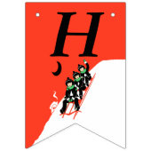 Bannière À Fanions Joyeux Anniversaire Petits Garçons Riding Sled Nei (Premier drapeau)