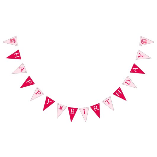 Bannière À Fanions Joyeux Anniversaire Pointe Toe Chaussures Ballerin (Tout)