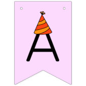Bannière À Fanions Joyeux Anniversaire Polka Dot Chat (Troisième drapeau)