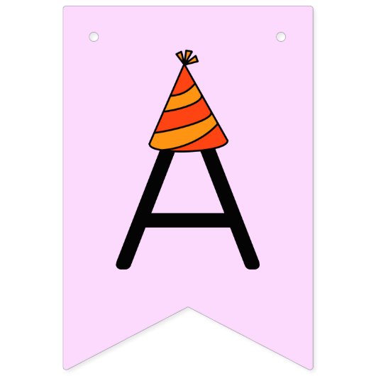 Bannière À Fanions Joyeux Anniversaire Polka Dot Chat (Troisième drapeau)