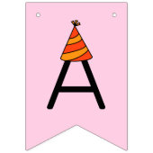 Bannière À Fanions Joyeux Anniversaire Polka Dot Chat (Troisième drapeau)