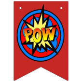 Bannière À Fanions Joyeux anniversaire Pop Art Superhero Anniversaire (Troisième drapeau)