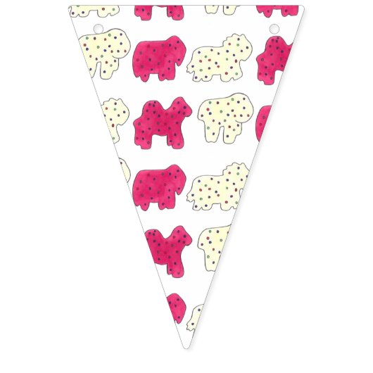 Bannière À Fanions Joyeux Anniversaire Rose Frosted Animal Cookies Ci (Premier drapeau)