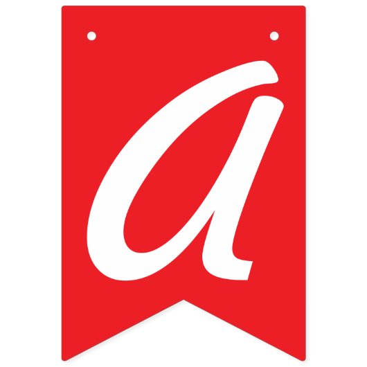 Bannière À Fanions JOYEUX ANNIVERSAIRE, ROUGE + Blanc (Deuxième drapeau)