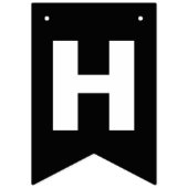 Bannière À Fanions Joyeux anniversaire rouge et noir (Deuxième drapeau)