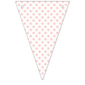 Bannière À Fanions Joyeux anniversaire Shabby Chic Rose Pois (Premier drapeau)