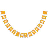 Bannière À Fanions Joyeux anniversaire sur l'aquarelle d'or (Tout)