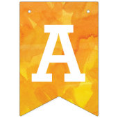 Bannière À Fanions Joyeux anniversaire sur l'aquarelle d'or (Troisième drapeau)