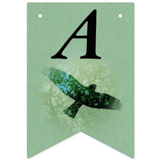 Bannière À Fanions Joyeux anniversaire Transparent Flying Black Crow (Deuxième drapeau)