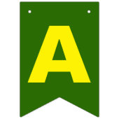 Bannière À Fanions Joyeux anniversaire vert et jaune (Troisième drapeau)