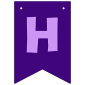 Bannière À Fanions Joyeux anniversaire violet Rainbow Party (Deuxième drapeau)