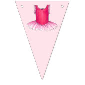 Bannière À Fanions Joyeux Ballet d'anniversaire Pink Ballerina Tutu (Premier drapeau)