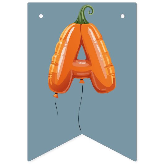 Bannière À Fanions Joyeux ballon d'Halloween Halloween (Deuxième drapeau)