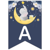 Bannière À Fanions Joyeux bébé éléphant anniversaire (Troisième drapeau)