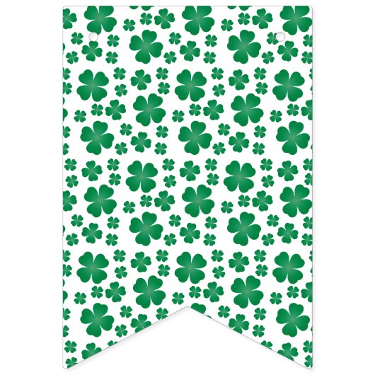 Bannière À Fanions Joyeux chien Shamrock d'anniversaire (Premier drapeau)