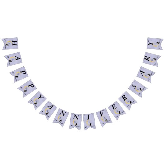 Bannière À Fanions Joyeux couple d'anniversaire sur les étoiles de la (Tout)