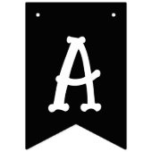 Bannière À Fanions Joyeux crâne d'Halloween (Deuxième drapeau)