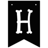 Bannière À Fanions Joyeux crâne d'Halloween (Premier drapeau)