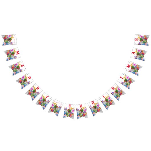 Bannière À Fanions Joyeux dessin de Noël Gnome Party - Amusant (Tout)