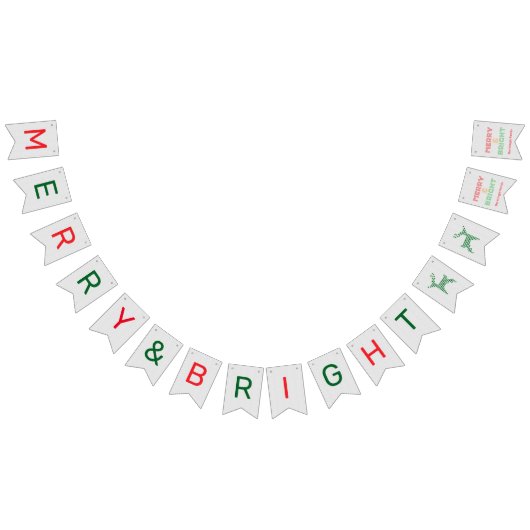 Bannière À Fanions Joyeux et brillant pull de Noël (Tout)