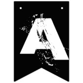 Bannière À Fanions Joyeux Halloween Black White Orange Party (Deuxième drapeau)