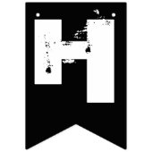 Bannière À Fanions Joyeux Halloween Black White Orange Party (Premier drapeau)