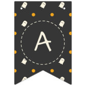 Bannière À Fanions  Joyeux Halloween. De mignons Pois Citrouilles fan (Deuxième drapeau)