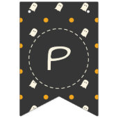 Bannière À Fanions  Joyeux Halloween. De mignons Pois Citrouilles fan (Troisième drapeau)