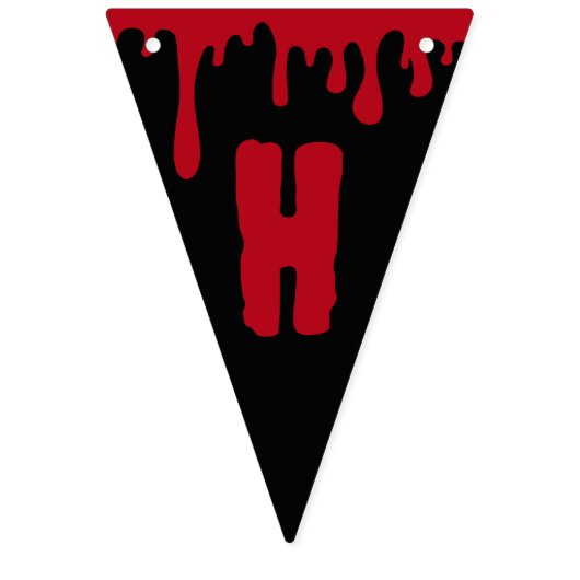 Bannière À Fanions Joyeux Halloween Éffrayant Rouge Black Driving Blo (Premier drapeau)