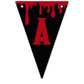 Bannière À Fanions Joyeux Halloween Éffrayant Rouge Black Driving Blo (Deuxième drapeau)