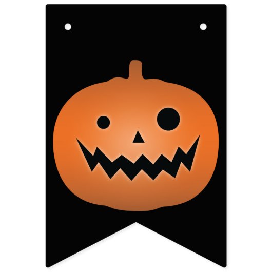 Bannière À Fanions Joyeux Halloween Haunted Jack-o'-lantern Citrouill (Premier drapeau)