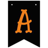 Bannière À Fanions Joyeux Halloween noir orange (Deuxième drapeau)