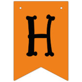 Bannière À Fanions Joyeux Halloween noir orange (Premier drapeau)