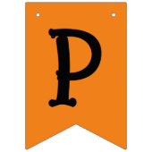 Bannière À Fanions Joyeux Halloween noir orange (Troisième drapeau)