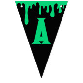 Bannière À Fanions Joyeux Halloween séché vert Slime noir (Deuxième drapeau)