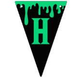 Bannière À Fanions Joyeux Halloween séché vert Slime noir (Premier drapeau)