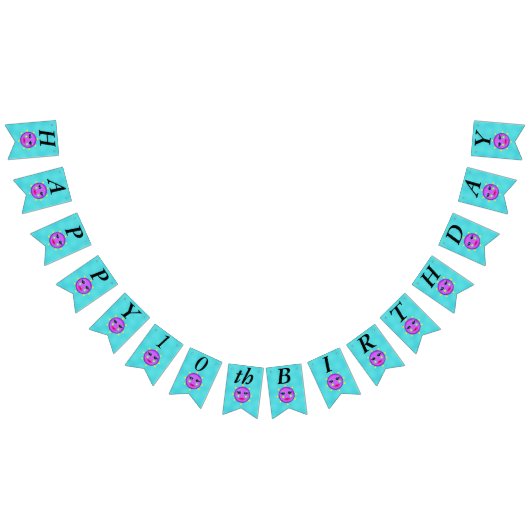 Bannière À Fanions Joyeux Imaginaire d'anniversaire Purple Lune Yello (Tout)