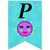 Bannière À Fanions Joyeux Imaginaire d'anniversaire Purple Lune Yello (Troisième drapeau)