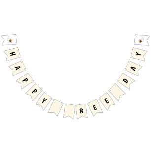 Bannière À Fanions Joyeux Jour de l'abeille