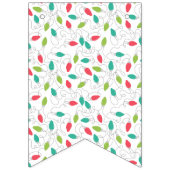 Bannière À Fanions Joyeux + lumières de Noël brillantes | Vacances co (Premier drapeau)