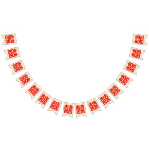 Bannière À Fanions Joyeux Mariage Rouge Double Bonheur