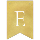 Bannière À Fanions Joyeux Noël blanc d'or Faux (Deuxième drapeau)