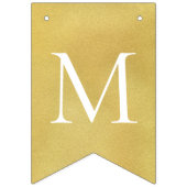 Bannière À Fanions Joyeux Noël blanc d'or Faux (Premier drapeau)