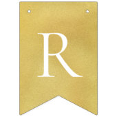 Bannière À Fanions Joyeux Noël blanc d'or Faux (Troisième drapeau)