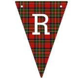 Bannière À Fanions Joyeux Noël de rétro plaid (Troisième drapeau)