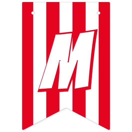 Bannière À Fanions Joyeux Noël en vert et rouge et Motif blanc (Deuxième drapeau)