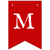 Bannière À Fanions Joyeux Noël et vaches rouges et verts (Premier drapeau)